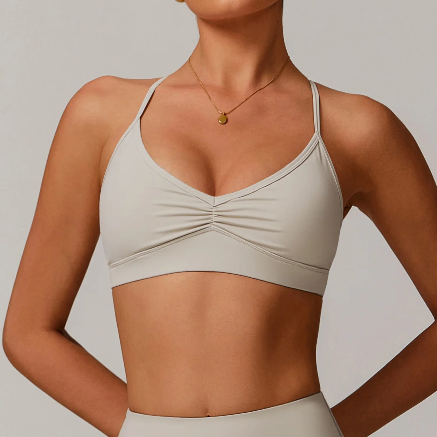 Women's Scrunch Sports Bra Sexy Cross Back Brassiere Breathable Workout Bra Running Gym Top Quick-Dry Yoga Clothing