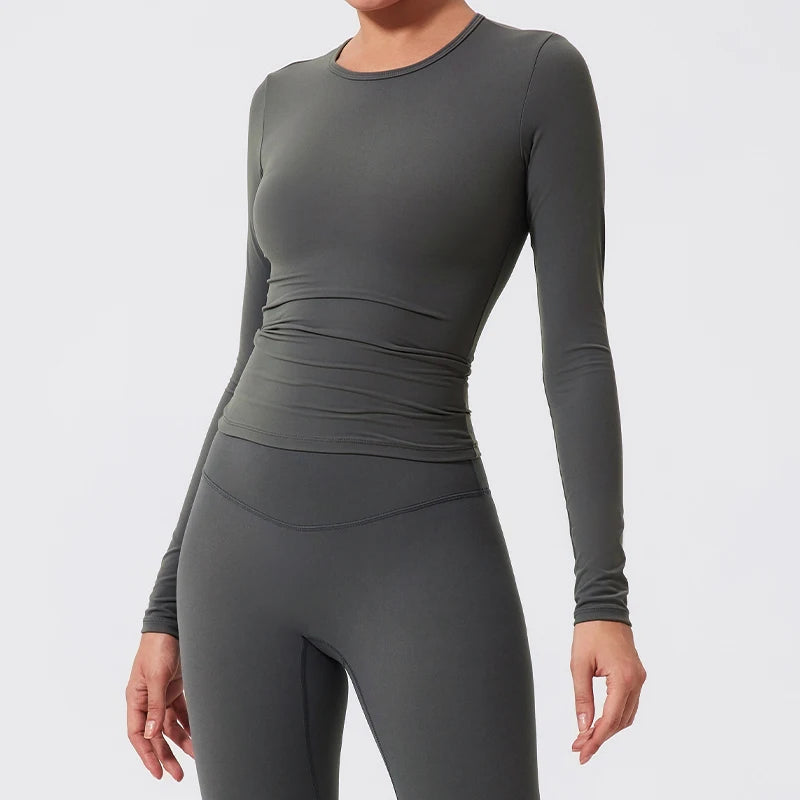 Fabrics Casual Tight Sports Jackets Women Zipper