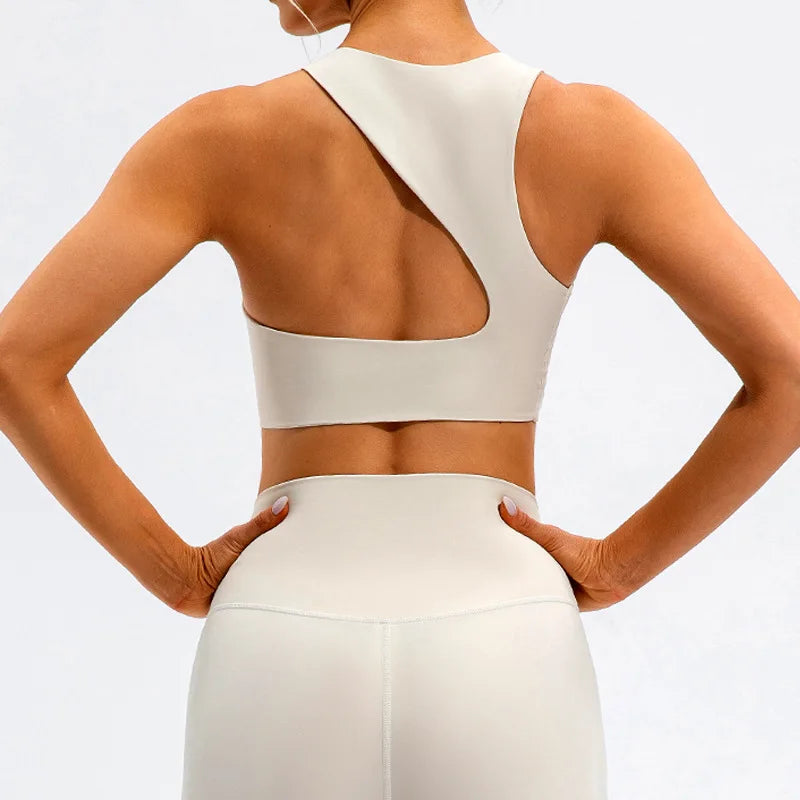 Shockproof Fitness Crop Top Women Quick-Dry Yoga Clothes Women Sports Underwear Workout Gym Top Backless Sports Bra