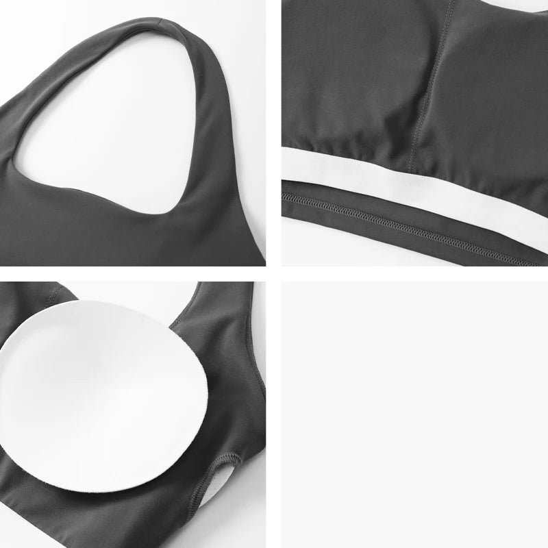 Women's Breathable Sport Bra Running Shockproof Push Up Pilates Yoga Clothes Casual Outdoor Gym Workout Crop Top