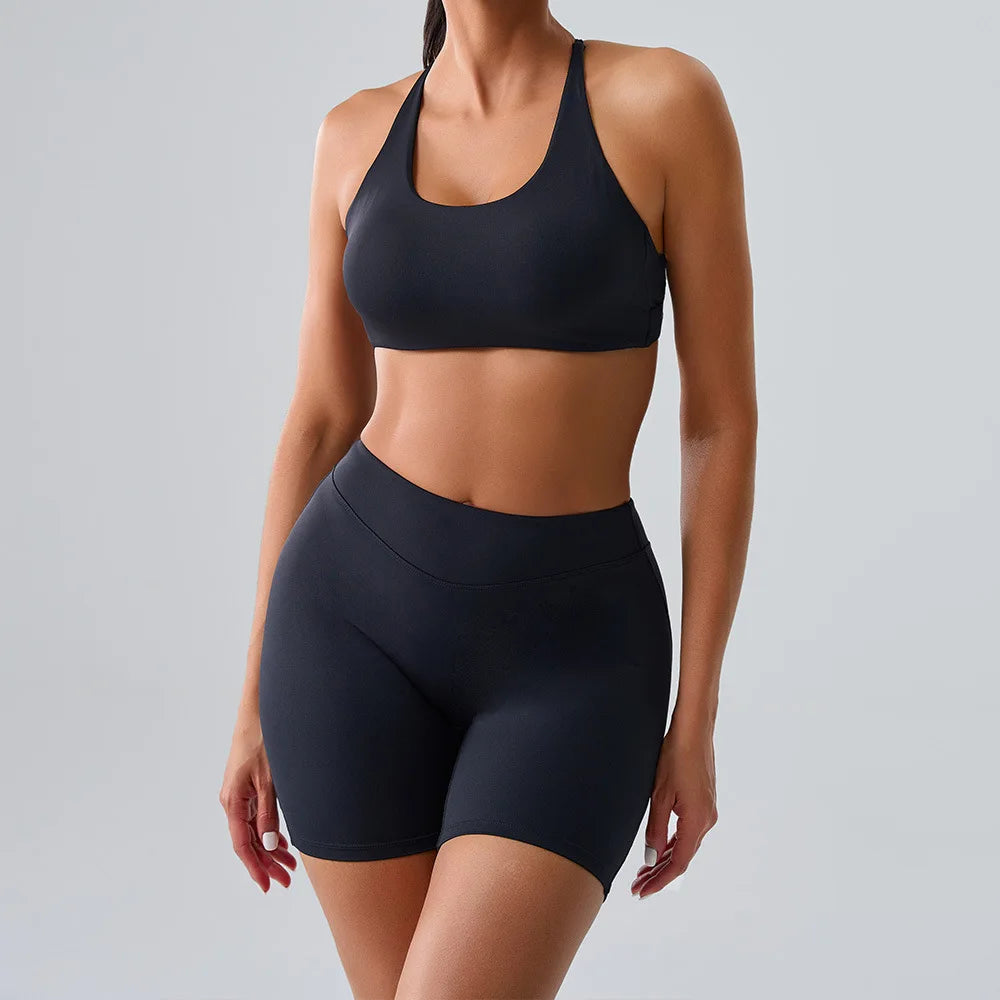 New Yoga Set 2 Pieces Women's Sexy Gym Quick Dry Sports Vest Sports Clothing Legging Bra Yoga Fitness Crop Top Sports Suits