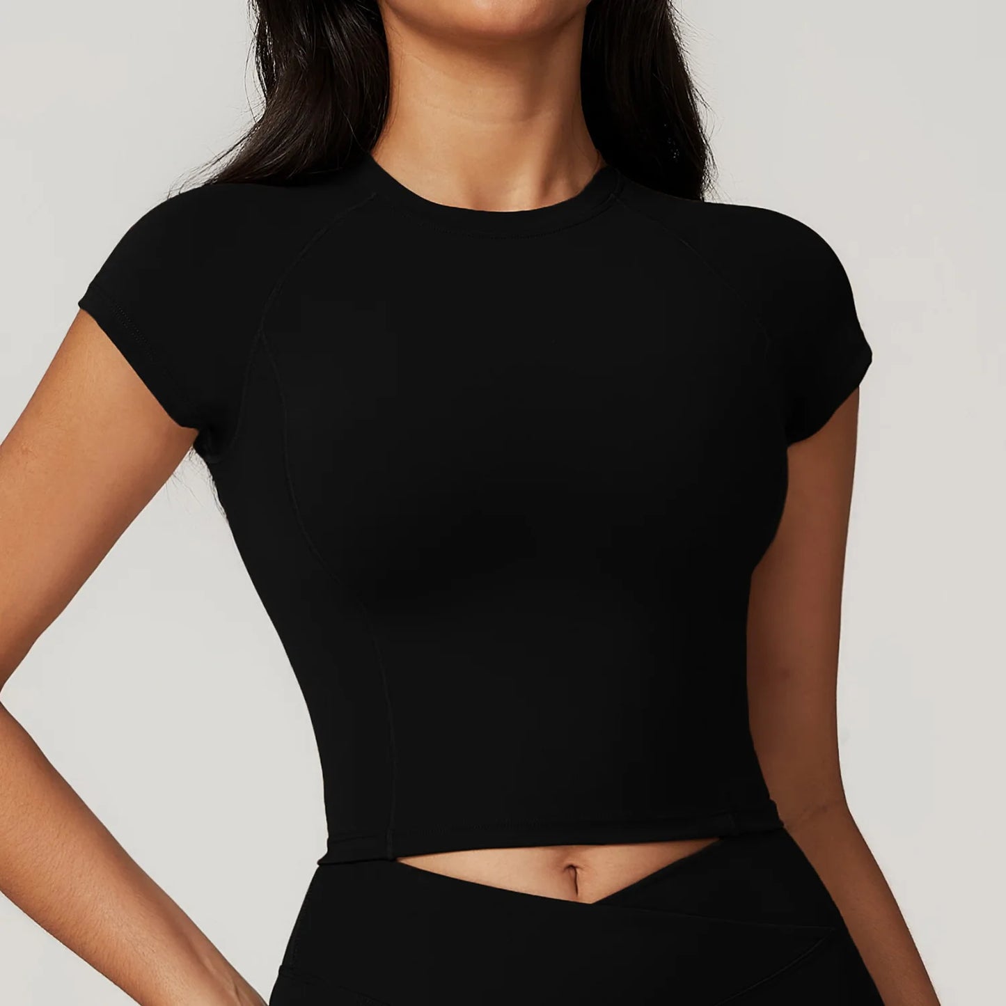 Yoga Women's Clothing Top Sport T Shirt Fitness Push Up Clothing Short Sleeve Yoga Shirt Gym Top Quick Drying Running Sport Top