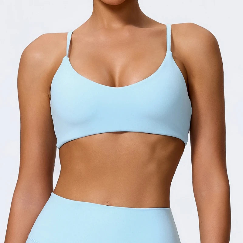 Super-Soft Women's Quick Drying Sports Bra Breathable Gym Workout Top Fitness Underwear Push Up Running Yoga Crop Top