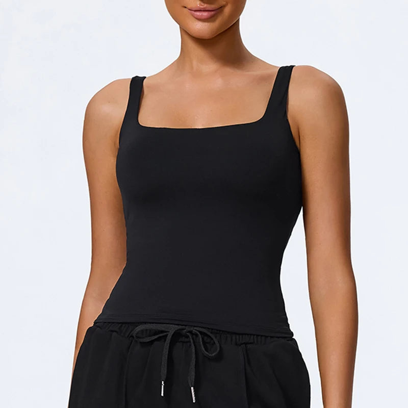 Women Workout Tank Top Gym Tight Camisole Breathable Quick Drying Sleeveless Yoga Clothing Casual Running Sport Vest