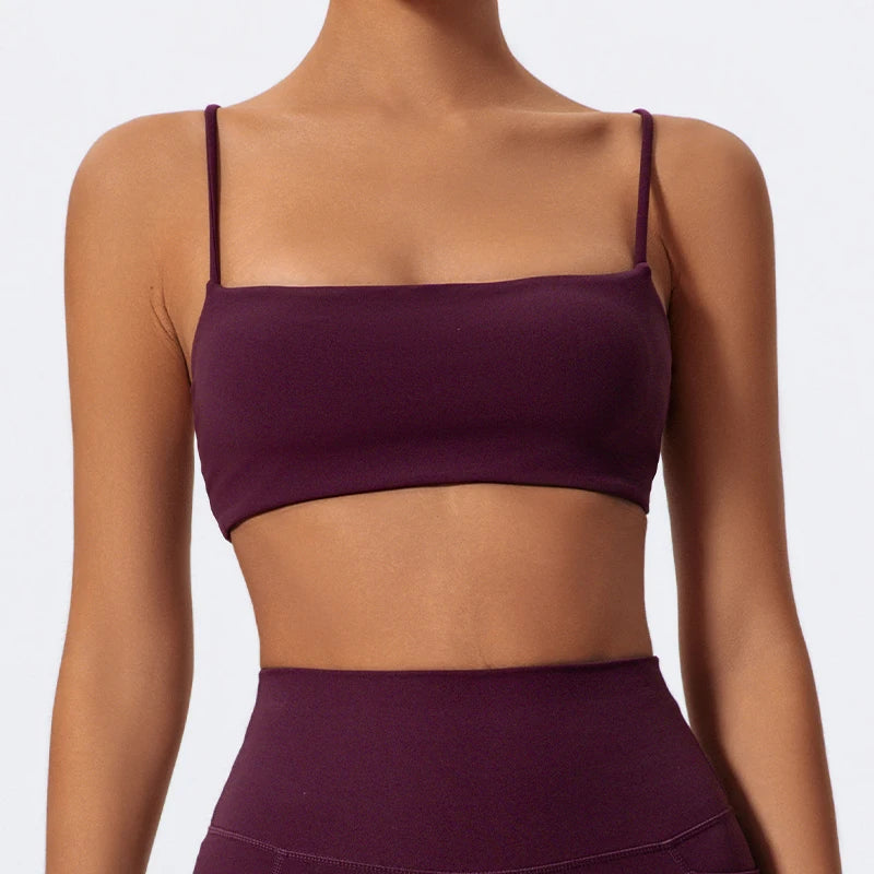 Casual High Stretch Sports Bra Fitness Strappy Underwear Women Running Breathable Yoga Clothes Quick-Drying Gym Top