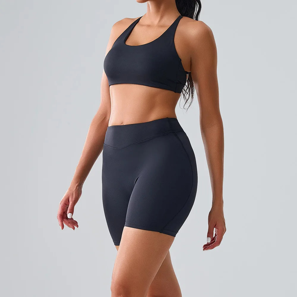 New Yoga Set 2 Pieces Women's Sexy Gym Quick Dry Sports Vest Sports Clothing Legging Bra Yoga Fitness Crop Top Sports Suits