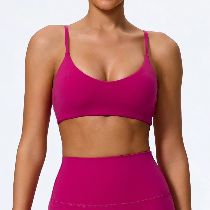 Super-Soft Women's Quick Drying Sports Bra Breathable Gym Workout Top Fitness Underwear Push Up Running Yoga Crop Top