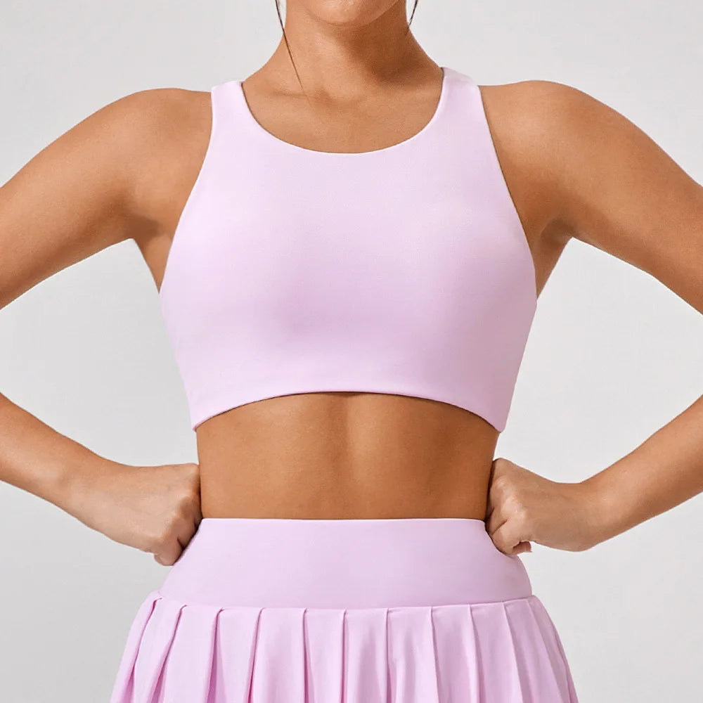 Shockproof Fitness Crop Top Women Quick-Dry Yoga Clothes Women Sports Underwear Workout Gym Top Backless Sports Bra
