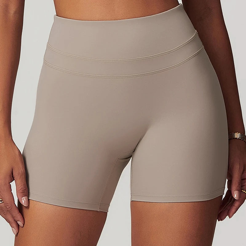 Quick-Dry Soften Gym Shorts Running Casual Cycling Shorts Push Up Workout Leggings Women High Waist Yoga Shorts Women