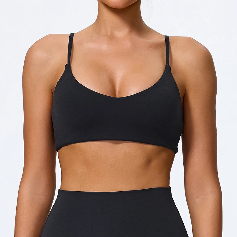 Super-Soft Women's Quick Drying Sports Bra Breathable Gym Workout Top Fitness Underwear Push Up Running Yoga Crop Top