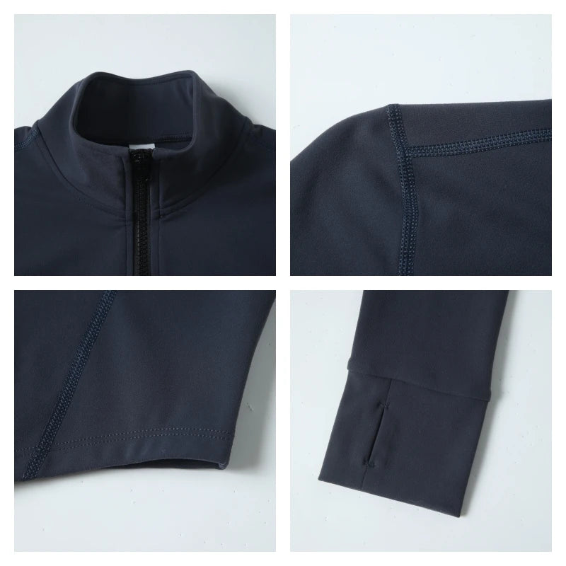 Women's Casual Sports Jackets Made of Ultra Soft Fabric with Zipper