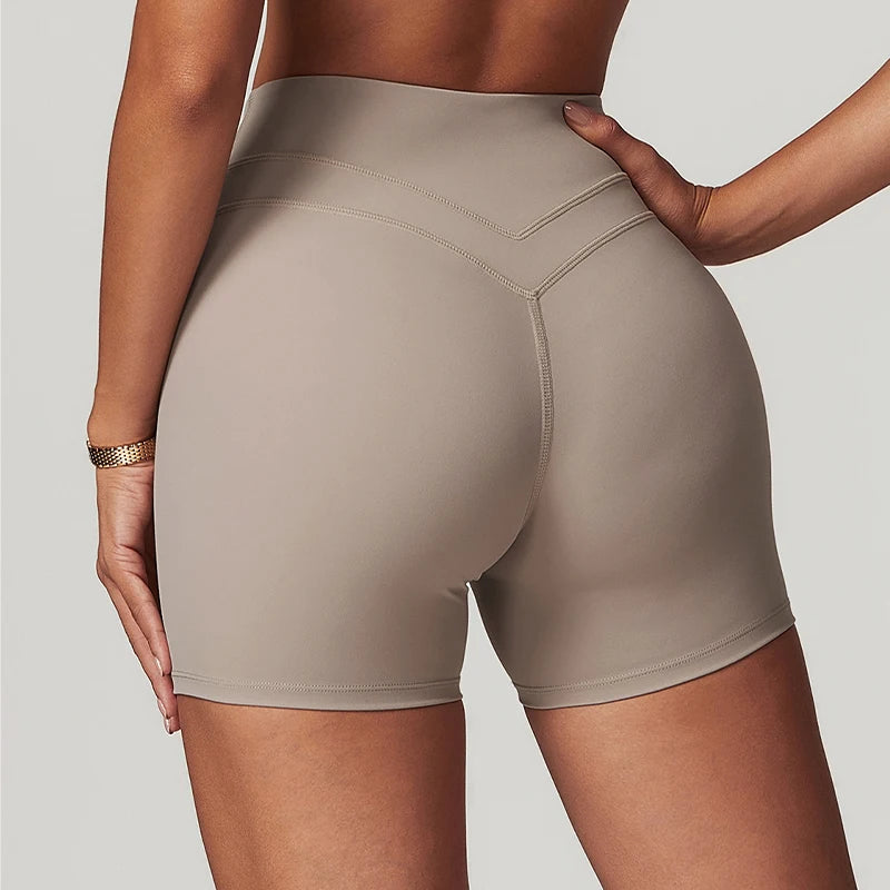 Quick-Dry Soften Gym Shorts Running Casual Cycling Shorts Push Up Workout Leggings Women High Waist Yoga Shorts Women