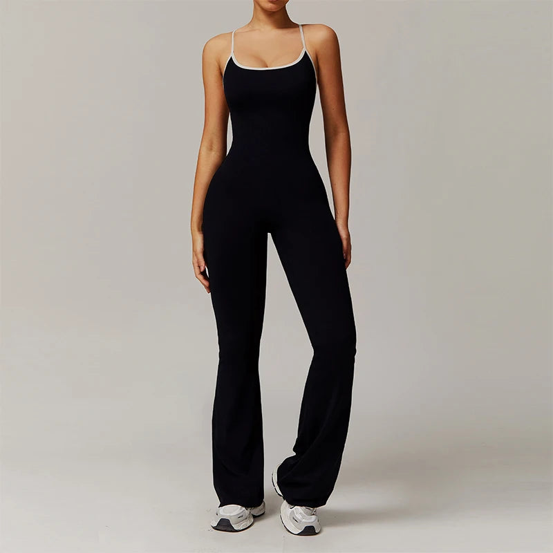 V Back Jumpsuit Women Sports