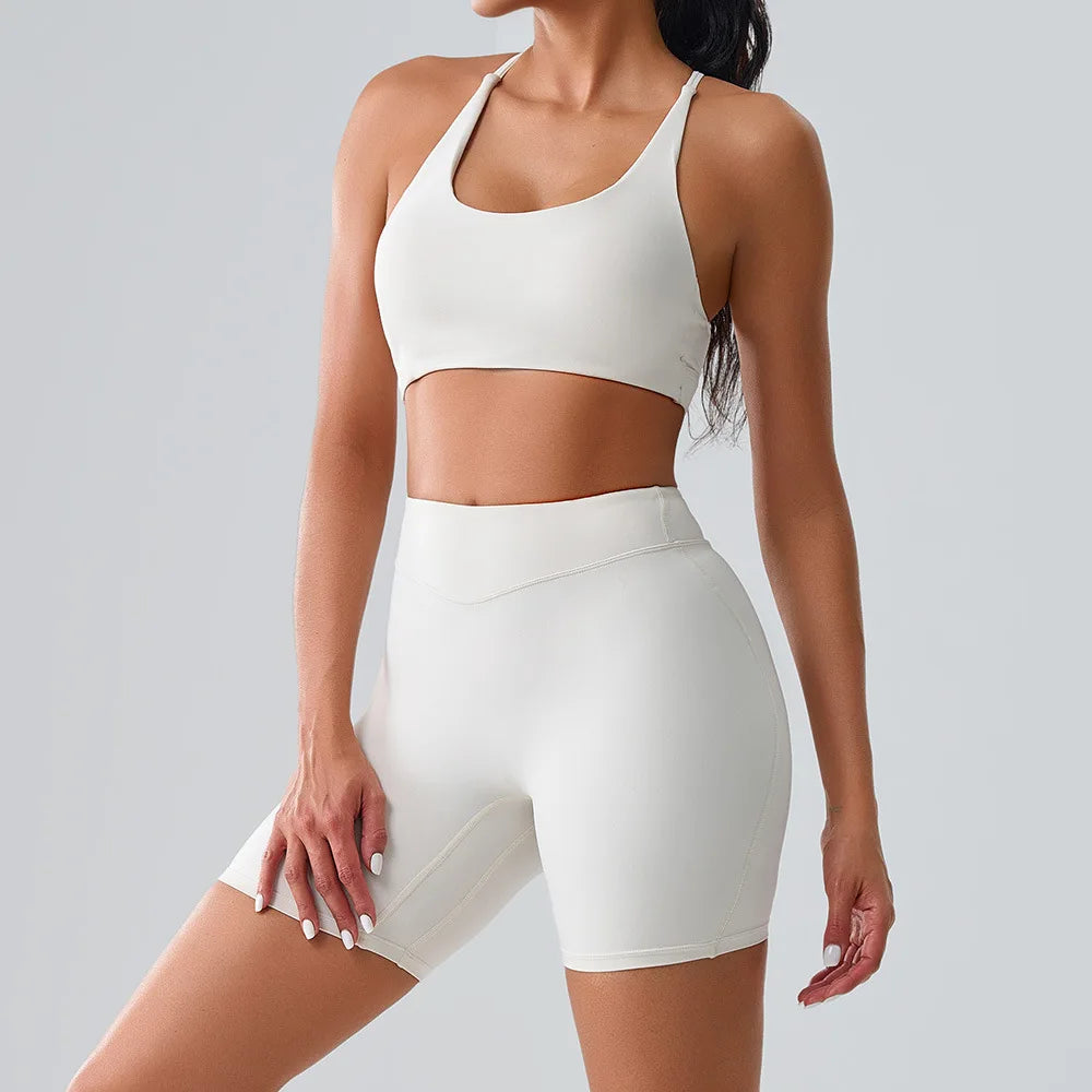New Yoga Set 2 Pieces Women's Sexy Gym Quick Dry Sports Vest Sports Clothing Legging Bra Yoga Fitness Crop Top Sports Suits