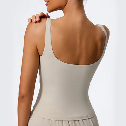Hearuisavy Women Workout Tank Top Gym Tight Camisole Breathable Quick Drying Sleeveless Yoga Clothing Casual Running Sport Vest
