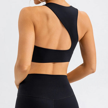 Shockproof Fitness Crop Top Women Quick-Dry Yoga Clothes Women Sports Underwear Workout Gym Top Backless Sports Bra