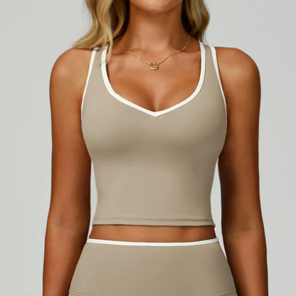 Women's Backless Tank Top Breathable Shockproof Sports Vest Gym Workout Clothes Running Fitness Pilates Yoga Camisole