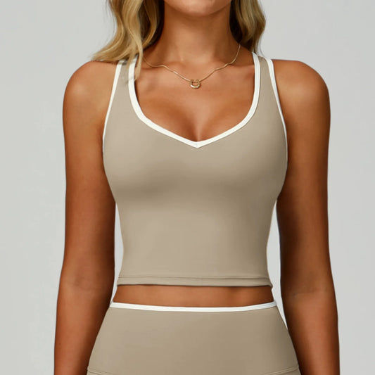 Hearuisavy Women's Backless Tank Top Breathable Shockproof Sports Vest Gym Workout Clothes Running Fitness Pilates Yoga Camisole
