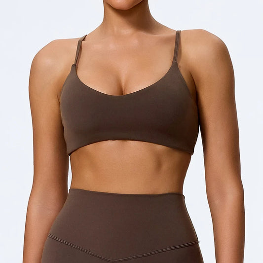 Super-Soft Women's Quick Drying Sports Bra Breathable Gym Workout Top Fitness Underwear Push Up Running Yoga Crop Top
