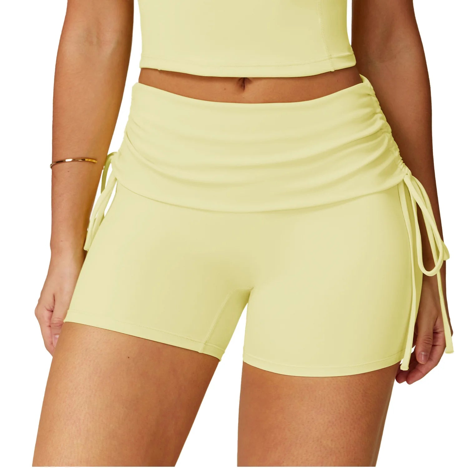 Yoga Shorts High Waist Yoga Shorts Gym Hip Lift Pants Pocket Breathable Running Cycling Sports Shorts Women Gym Workout Women