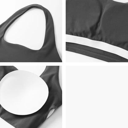 Hearuisavy Women's Breathable Sport Bra Running Shockproof Push Up Pilates Yoga Clothes Casual Outdoor Gym Workout Crop Top