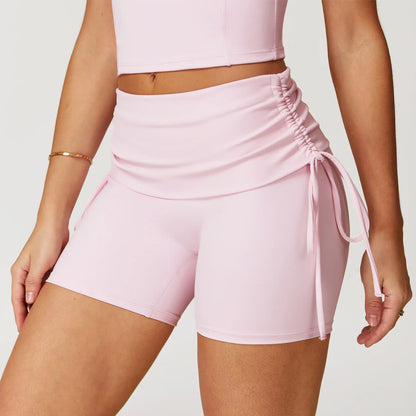 Yoga Shorts High Waist Yoga Shorts Gym Hip Lift Pants Pocket Breathable Running Cycling Sports Shorts Women Gym Workout Women
