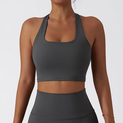 Women's Breathable Sport Bra Running Shockproof Push Up Pilates Yoga Clothes Casual Outdoor Gym Workout Crop Top