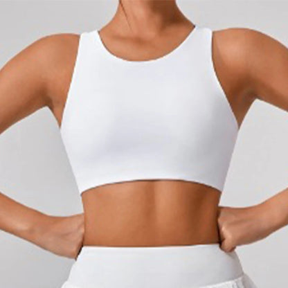 Shockproof Fitness Crop Top Women Quick-Dry Yoga Clothes Women Sports Underwear Workout Gym Top Backless Sports Bra