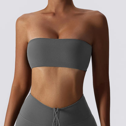 Hearuisavy Casual Sports Bra Gym Underwear Women Breathable Training Yoga Clothes Tube Top Fitness Workout Tank Top Female