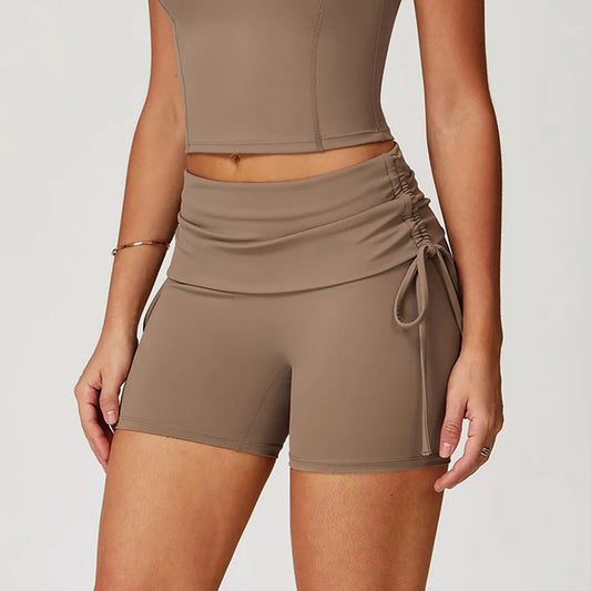 Yoga Shorts High Waist Yoga Shorts Gym Hip Lift Pants Pocket Breathable Running Cycling Sports Shorts Women Gym Workout Women