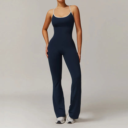 V Back Jumpsuit Women Sports