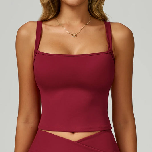 Women's Sports Tank Top Push Up Running Workout Vest Quick Drying Breathable Yoga Camisole Gym Slim Fit Fitness Tops