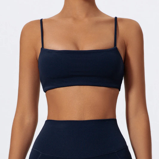 Casual High Stretch Sports Bra Fitness Strappy Underwear Women Running Breathable Yoga Clothes Quick-Drying Gym Top