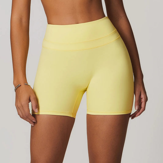 Quick-Dry Soften Gym Shorts Running Casual Cycling Shorts Push Up Workout Leggings Women High Waist Yoga Shorts Women